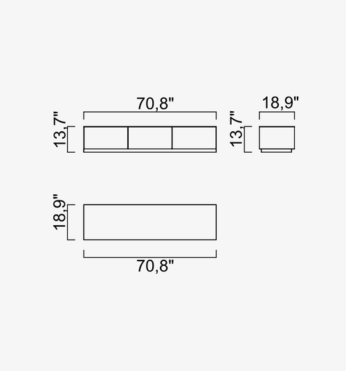 Mueble de TV y pared Gama