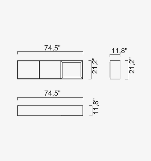Mueble de TV y pared Madlen
