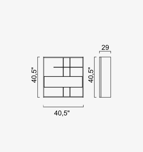 Mueble de TV y pared Hiro