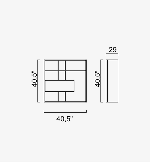 Mueble de TV y pared Hiro