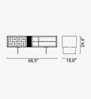 Heritage Tv Unit (Smoke Oak)