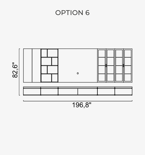 Mueble de pared y TV Infinity (cerámica)
