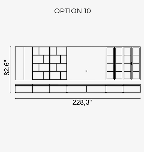 Mueble de pared y TV Infinity (cerámica)