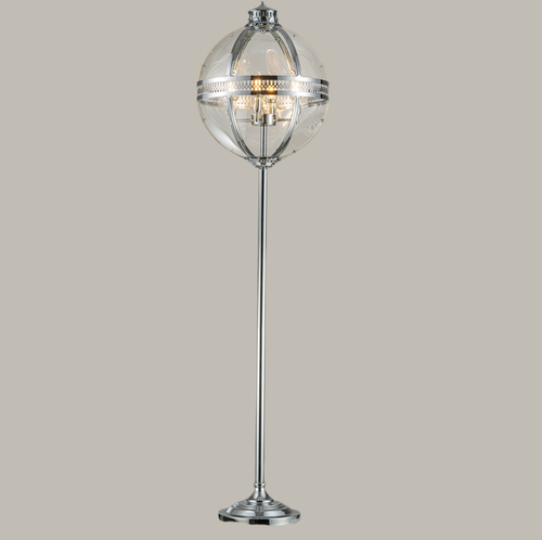 Utah Lantern Floor Lamp - Chrome