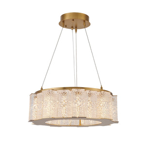 Aspen Crystal Glass Round Chandelier