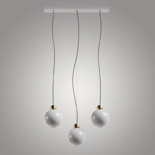Milky Brass Detailed Triple Set - Linear