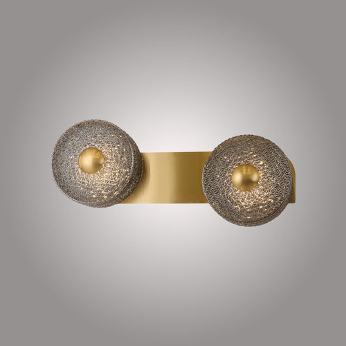 Sierra 2-Piece Cut White Glass Wall Lamp