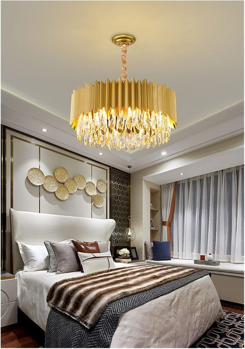 Antique Brass Chandelier with Spear