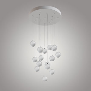 Bubble Crystal Glass Set of 15 - Round