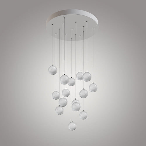 Bubble Crystal Glass Set of 15 - Round