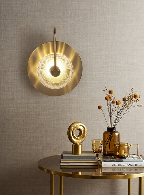 Victor Striped Glass Plate Wall Lamp