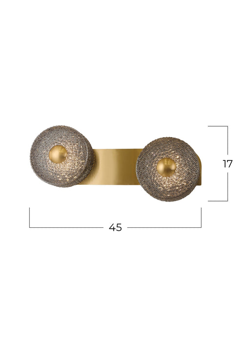 Sierra 2 Piece Cut Smoke Glass Wall Lamp