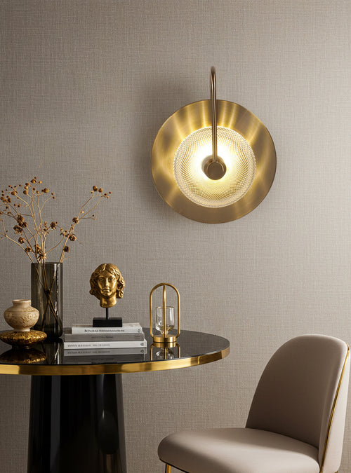 Victor Striped Glass Plate Wall Lamp
