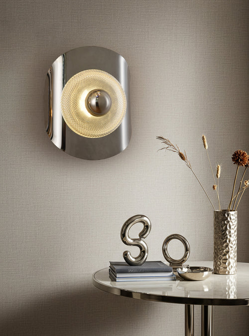 Delta Curve Wall Sconce Platinum Black