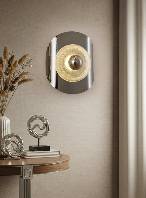 Delta Curve Wall Sconce Platinum Black