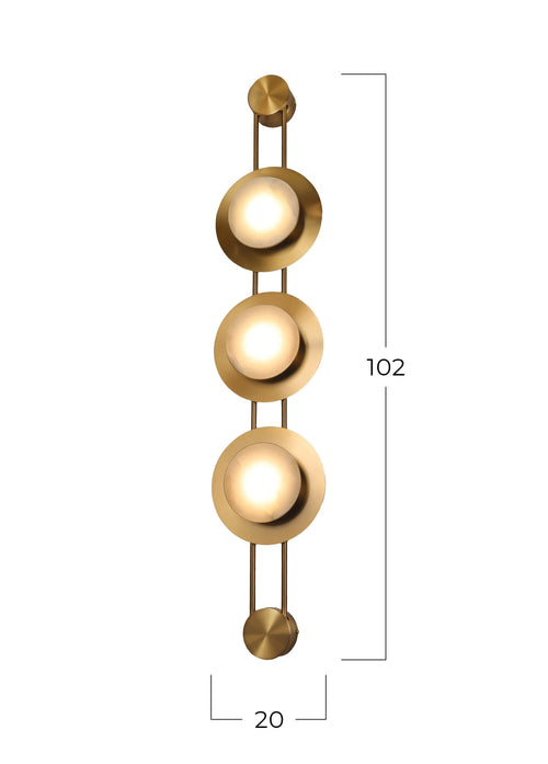 Lima Triple Marble Wall Lamp
