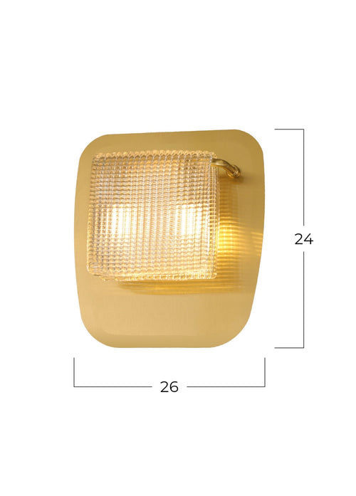 Daisy Cut White Glass Wall Sconce