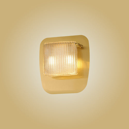 Daisy Cut White Glass Wall Sconce