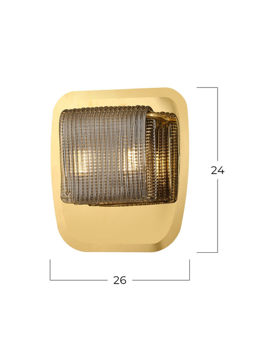 Daisy Cut Smoke Glass Wall Sconce