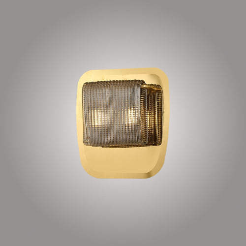 Daisy Cut White Glass Wall Sconce