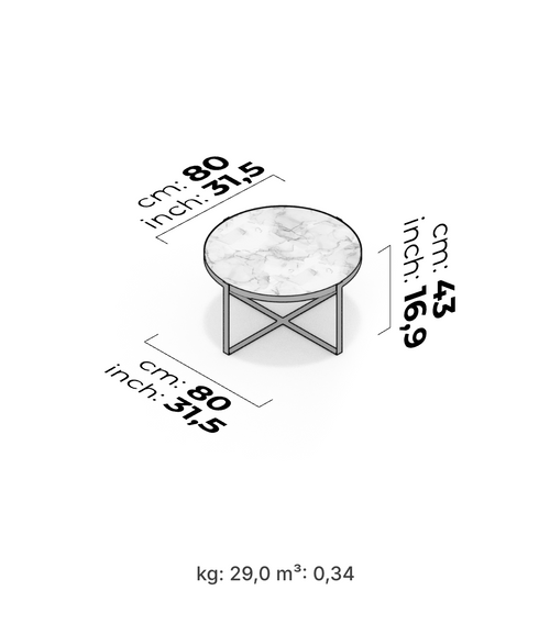 Capella Coffee Table (Stone)