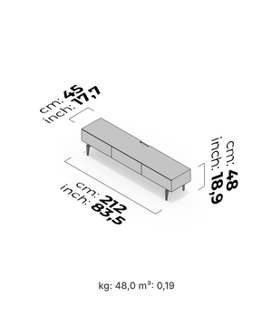 Meuble TV et mural Nora