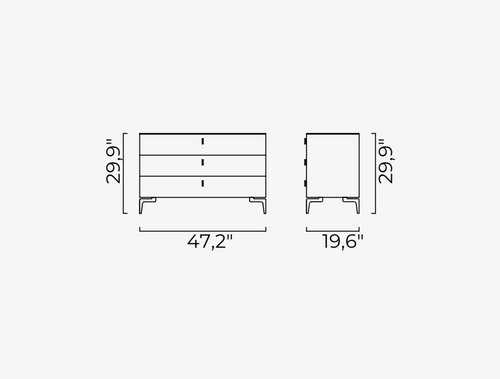 Lazio White Dresser&Chest