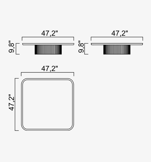 Solid Middle Coffee Table