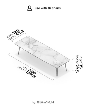 Mesa de cerámica de porcelana