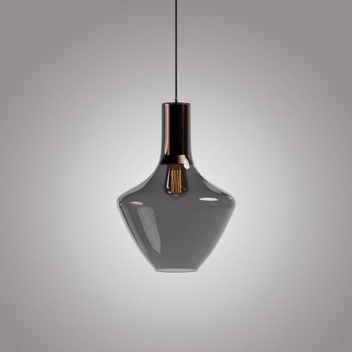 Fungi Beykoz Glass Pendant - Transparent / Copper