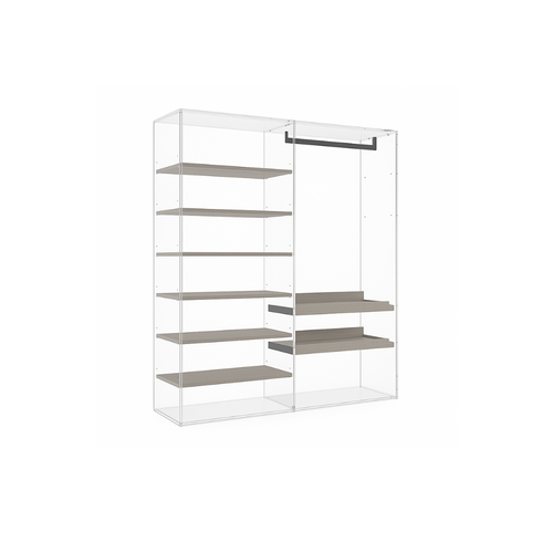 Alfa – Double Open Shelf & Shoe Shelf Combo (S03)