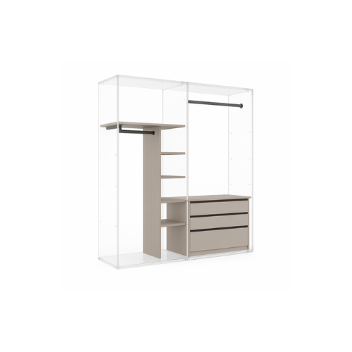 Alfa – Double Hanging & Drawer Unit (S04)