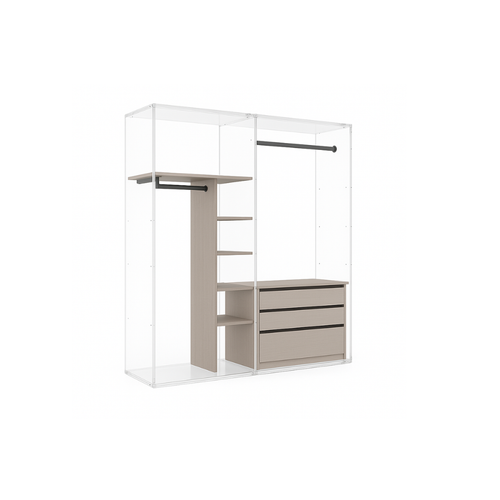 Alfa – Double Hanging & Drawer Unit (S04)