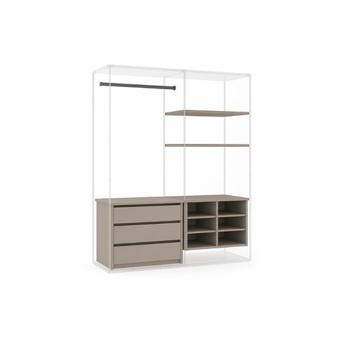 Alfa – Double Hanging, Drawer & Shoe Organizer (S02)