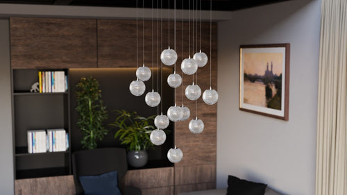 Bubble Crystal Glass Set of 15 - Round