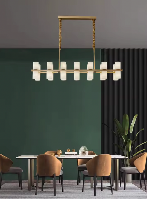 Monaco Alabaster Linear Chandelier