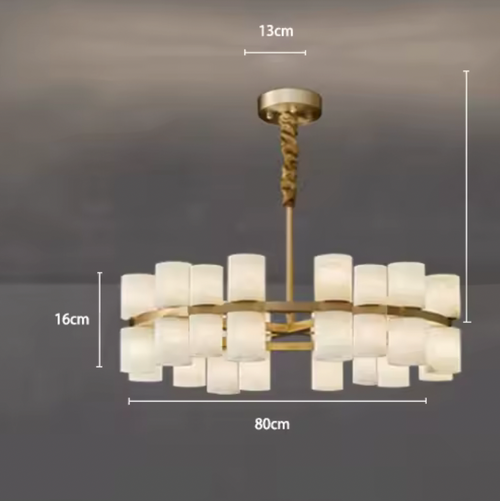 Monaco Alabaster Linear Chandelier