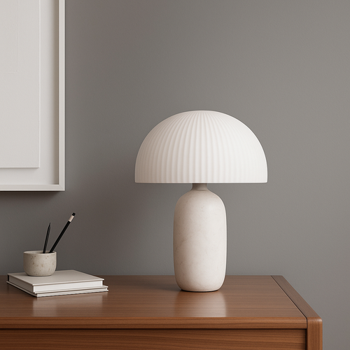 Alba Marble Table Lamp - Black