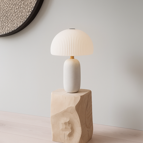 Alba Marble Table Lamp - Black