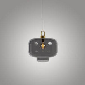 Baku Glass Pendant - Smoke