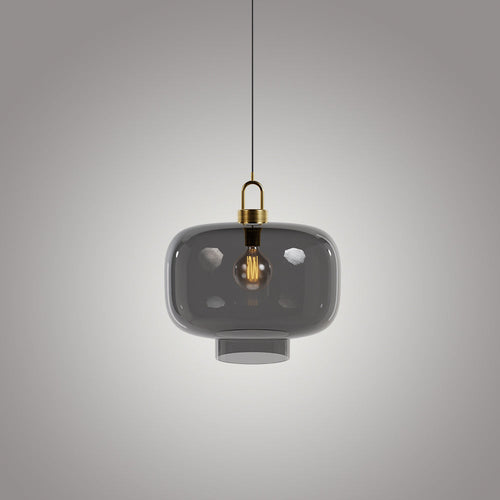 Baku Glass Pendant - Smoke
