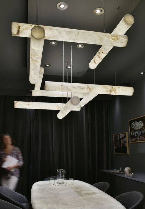 Shiny Marble Linear Chandelier