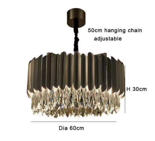 Spear Platinum Black Chandelier