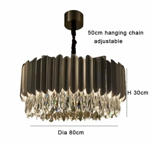 Spear Platinum Black Chandelier