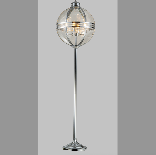 Utah Lantern Floor Lamp - Chrome