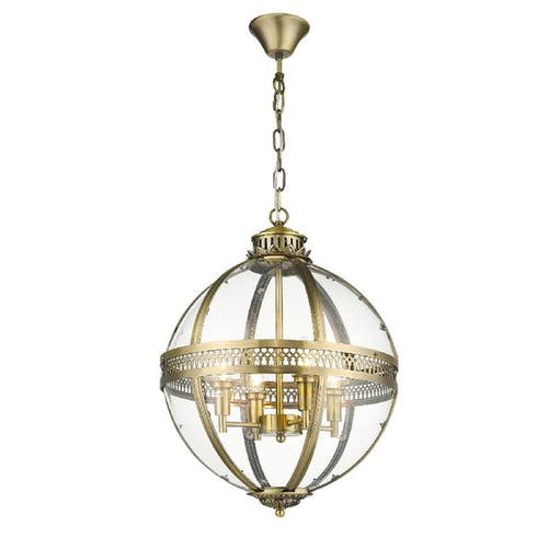 Utah Lantern Pendant Chandelier Medium - Brass